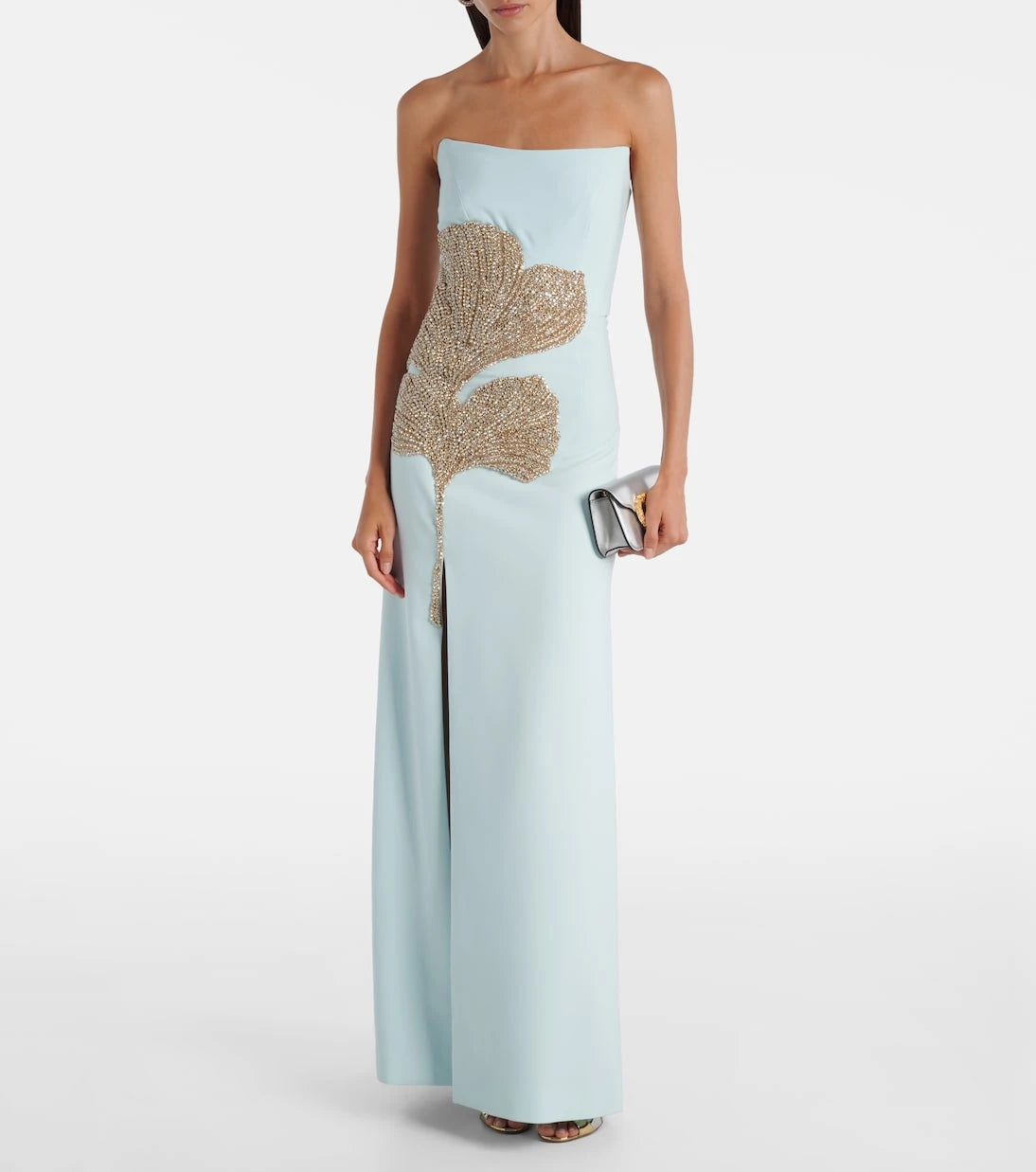Costarellos - Faranna embellished crêpe corset gown