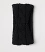 Prada Black Wool Cable-Knit Triangle Headband