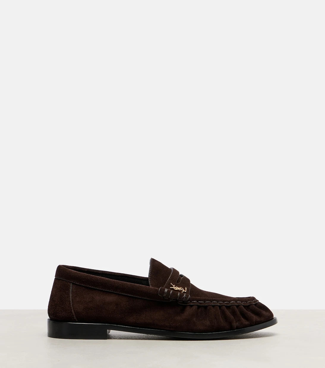 Saint Laurent - Le Loafer Cassandre suede penny loafers