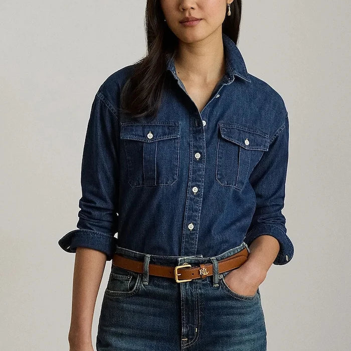 Lauren Ralph Lauren риза дамска от деним