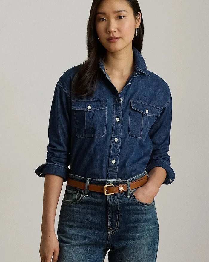 Lauren Ralph Lauren kadın denim gömlek