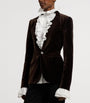 Ralph Lauren Collection Brown Cotton-Blend Velvet Parker Blazer
