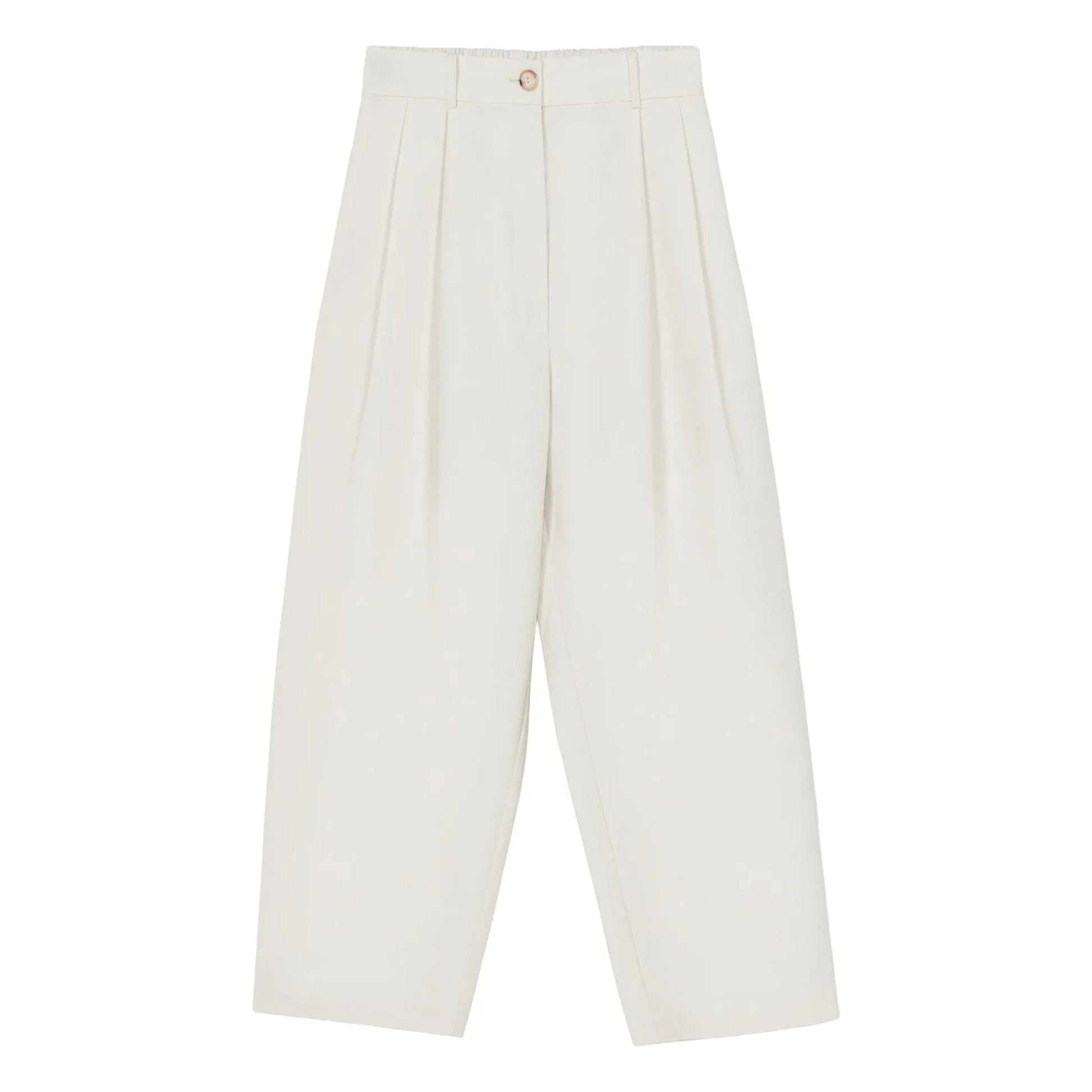 Cordera - Tailored Cotton Pants | Ivory