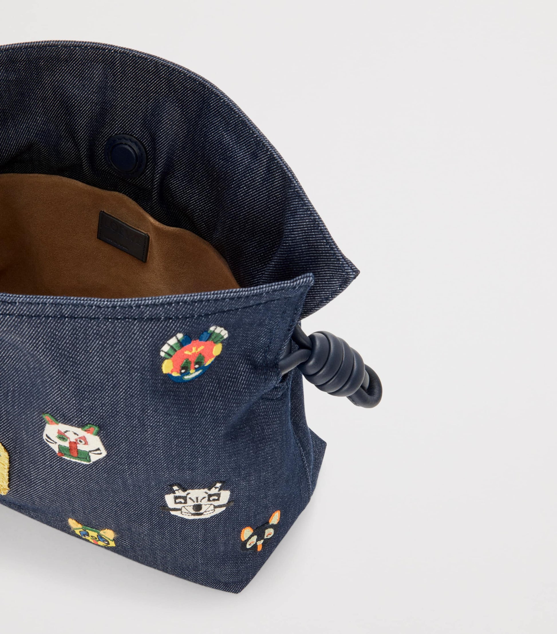 LOEWE x Louis Wain Medium Denim Flamenco Purse