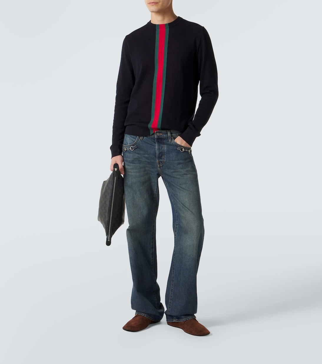 Gucci - Web Stripe cotton sweater
