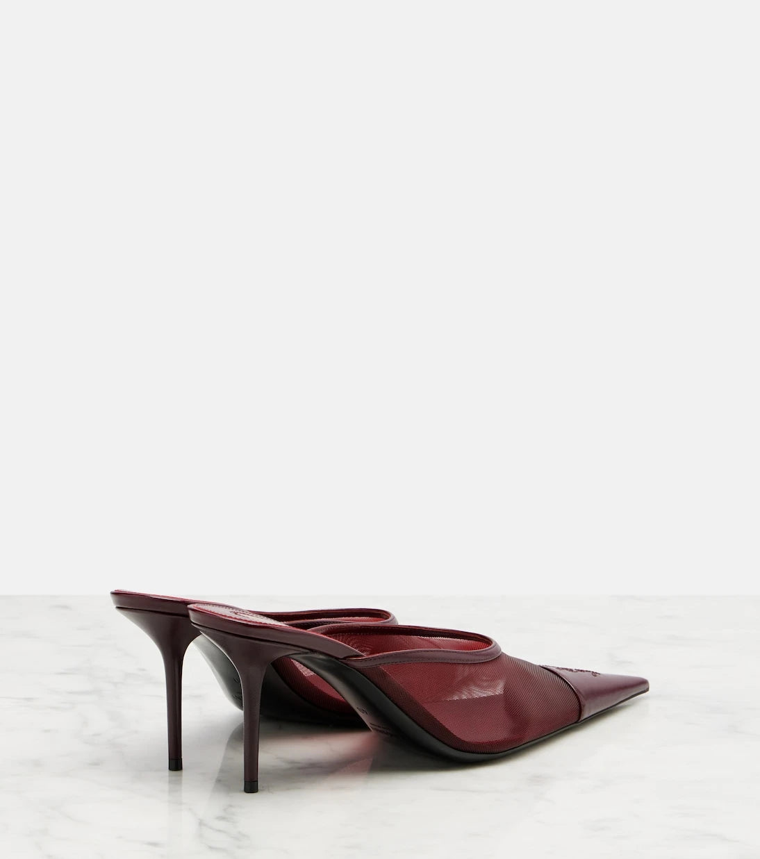 Saint Laurent - Renée mesh and leather mules