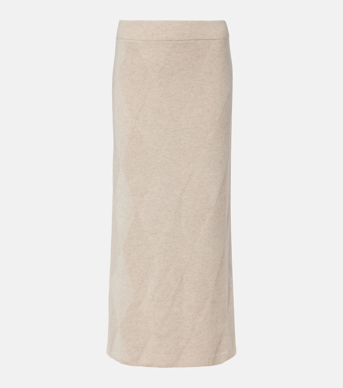 Max Mara - Salubre argyle cashmere midi skirt