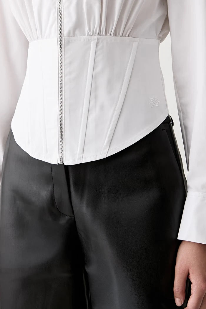 Karl Lagerfeld kadın pamuklu gömlek