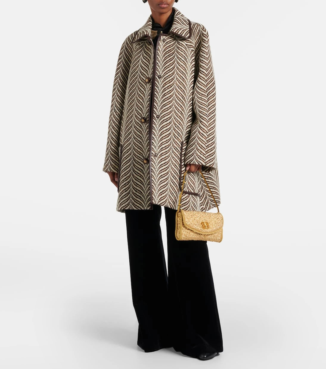Valentino Garavani - DeVain Small cloqué jacquard shoulder bag