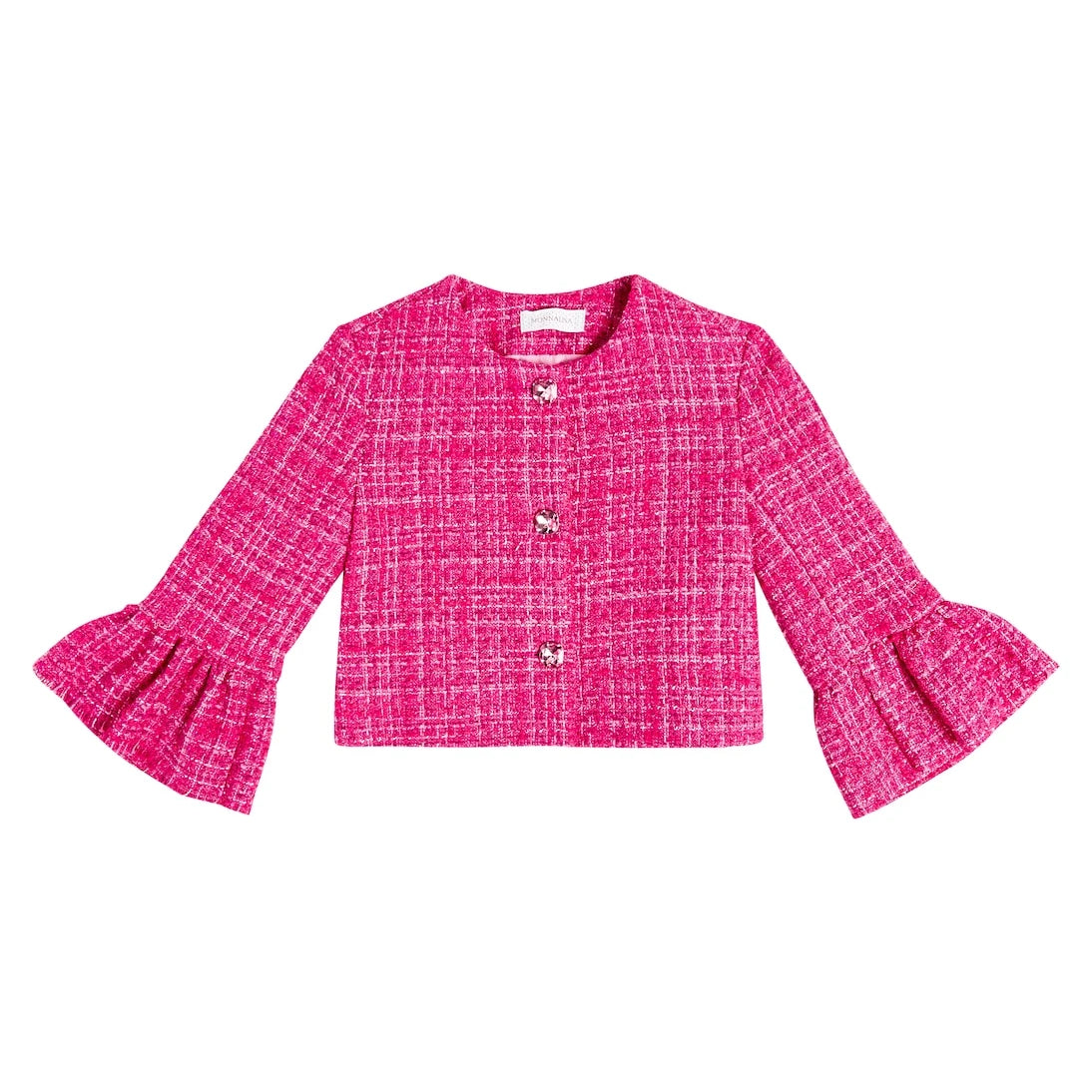 Monnalisa - Cotton blend bouclé jacket