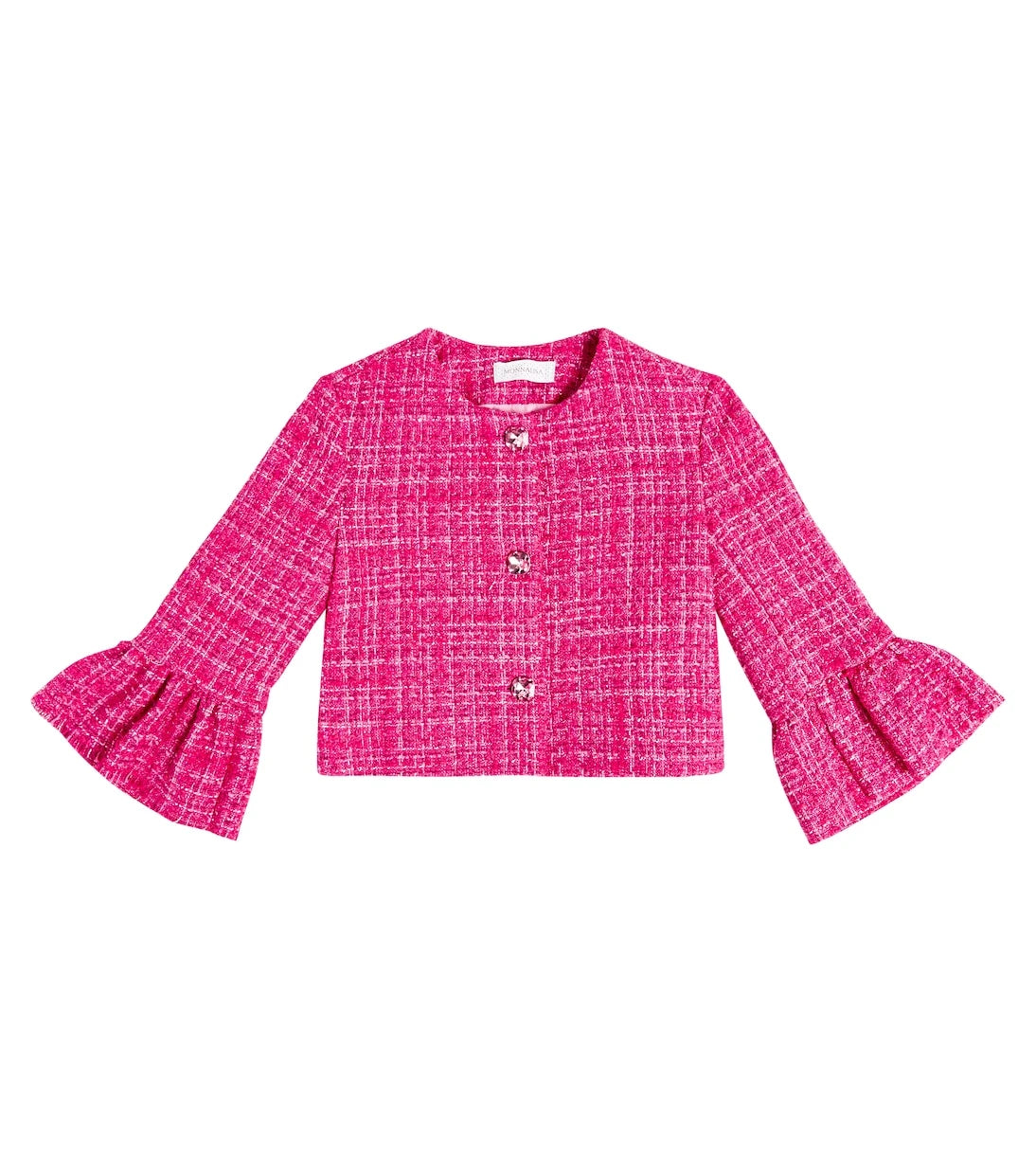 Monnalisa - Cotton blend bouclé jacket