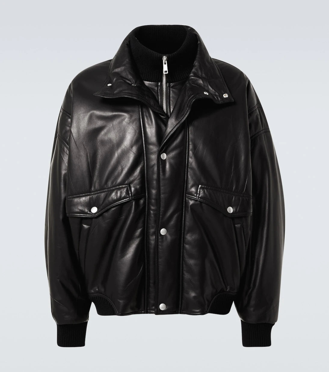 Prada - Leather bomber jacket