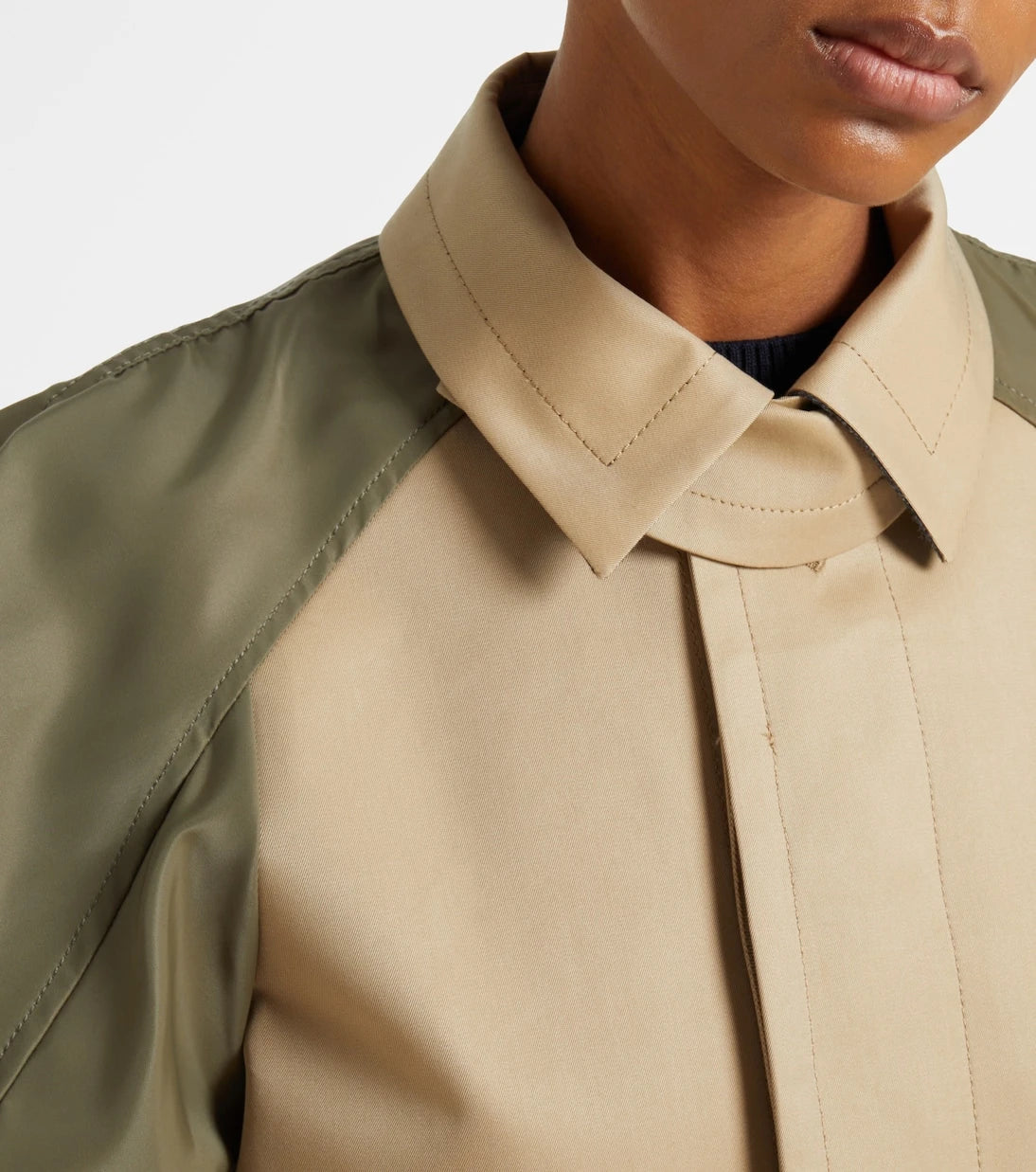 Sacai - Paneled cotton-blend jacket