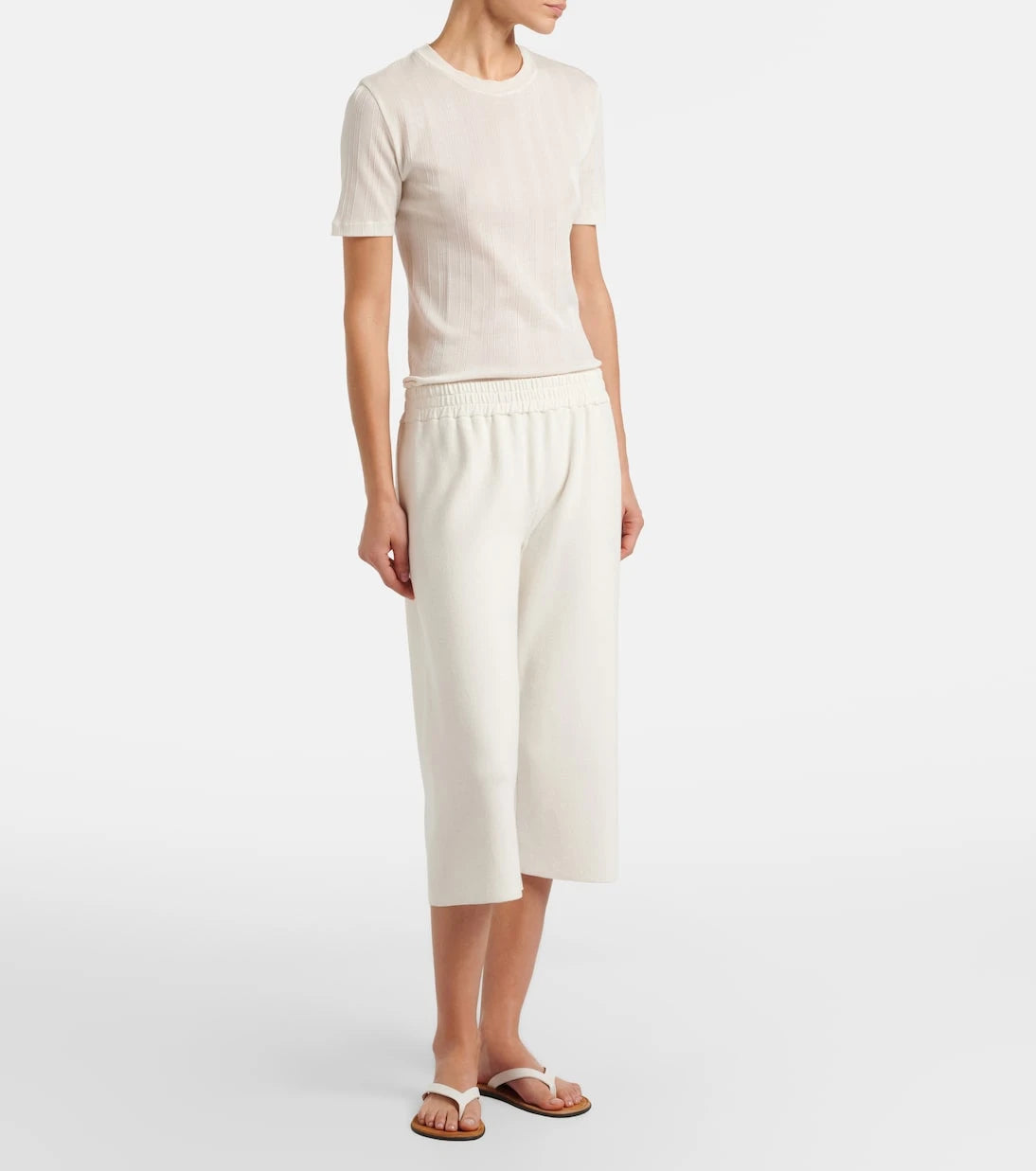 The Row - Ozias cotton and silk cropped sweatpants