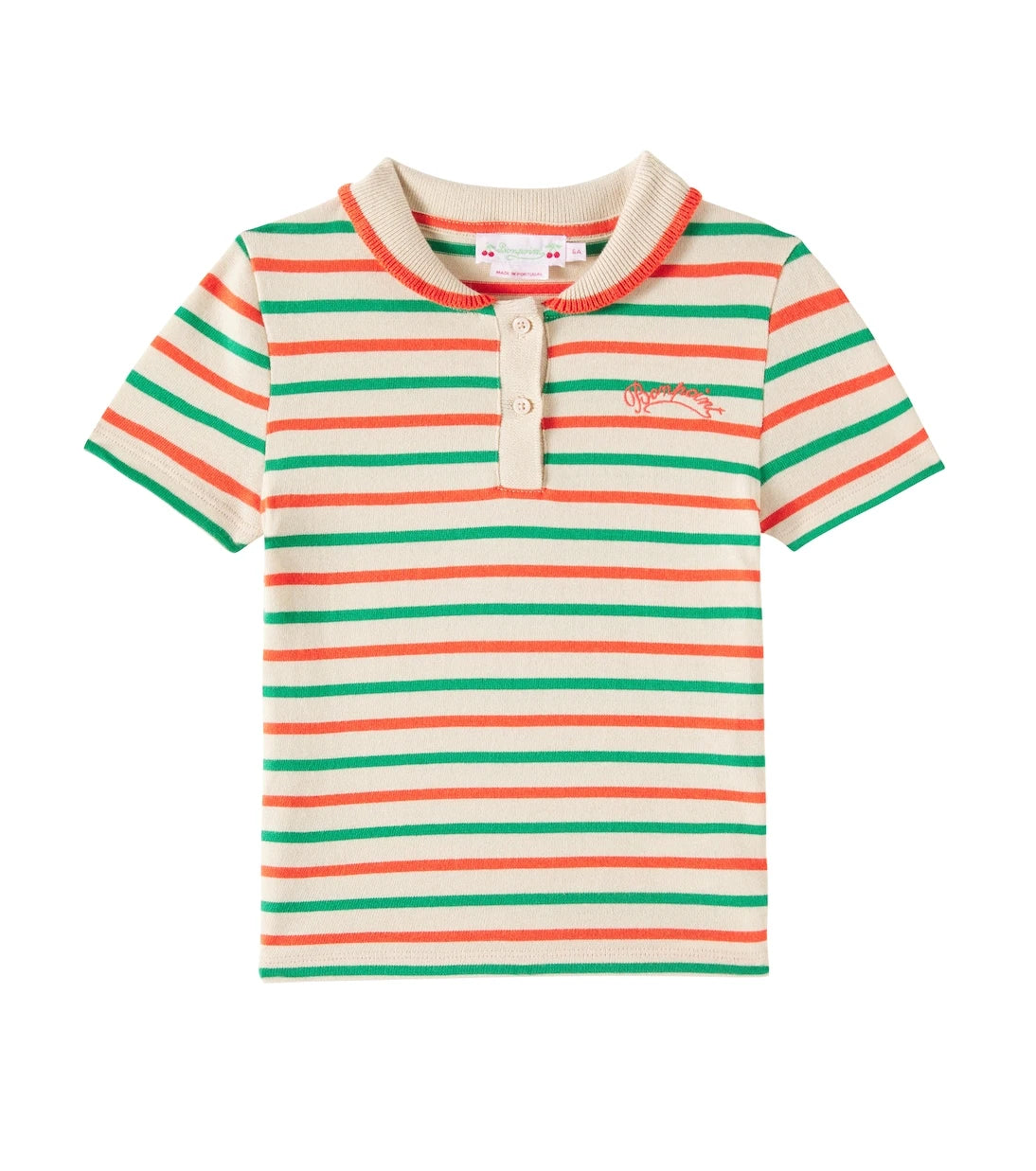 Bonpoint - Edelyne striped knitted cotton polo shirt
