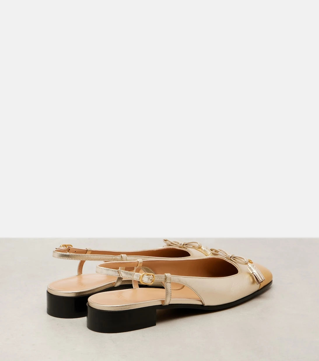 Valentino Garavani - Valet Du Roi leather slingback flats