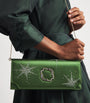 Malone Souliers Green Satin Embellished Vivien Clutch Bag