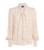 ME+EM Ivory Silk Patterned Blouse