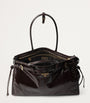 Prada Brown Large Leather Buckled Tote Bag