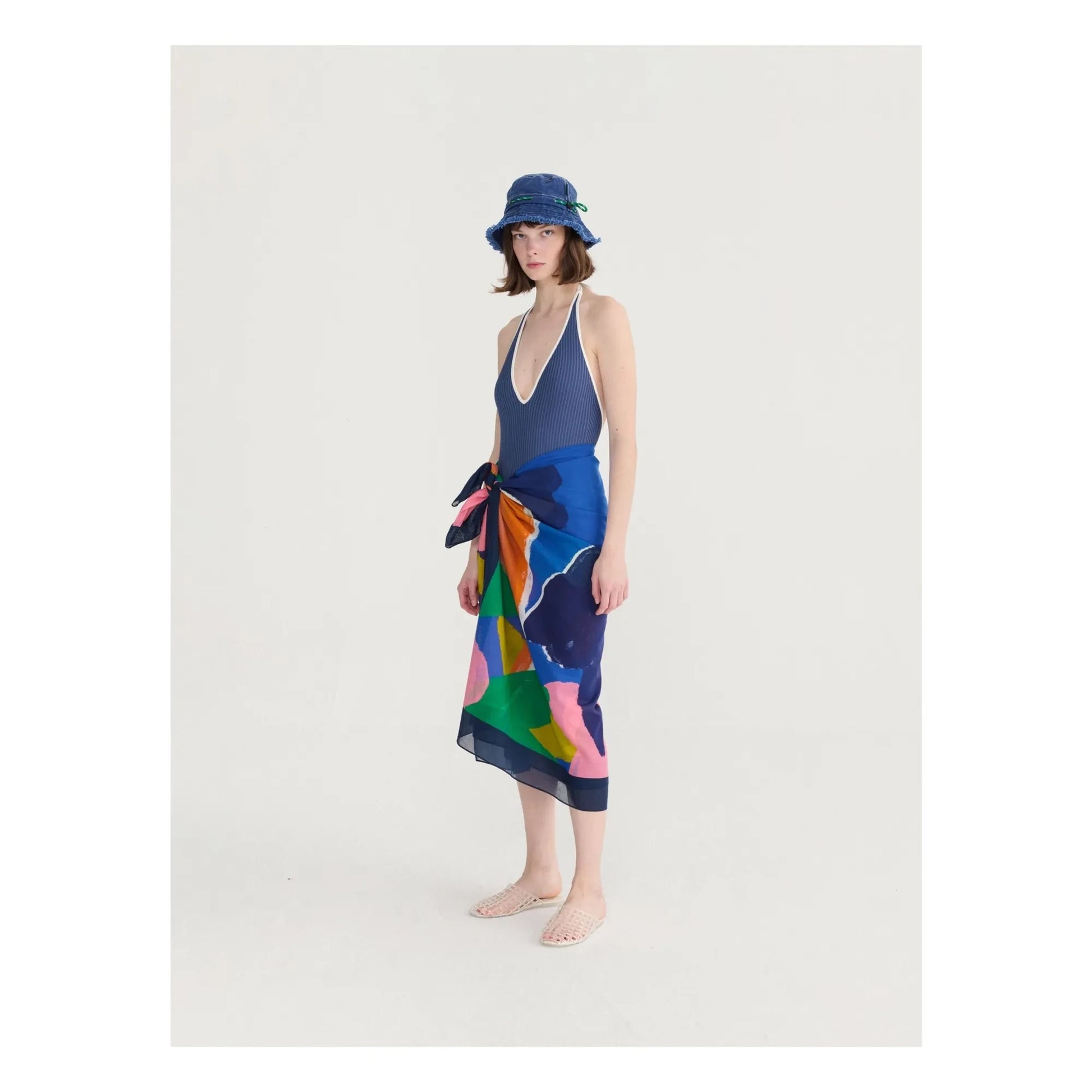 Bobo Choses - Sarong Blooming Color Recycled Cotton | Blue
