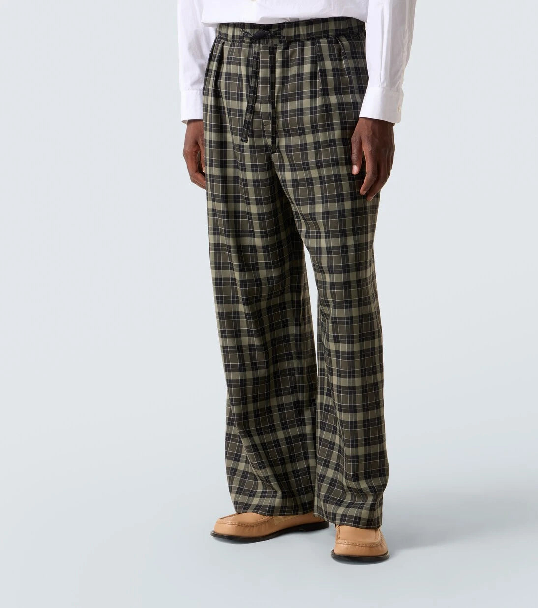 Loewe - Checked wide-leg pants