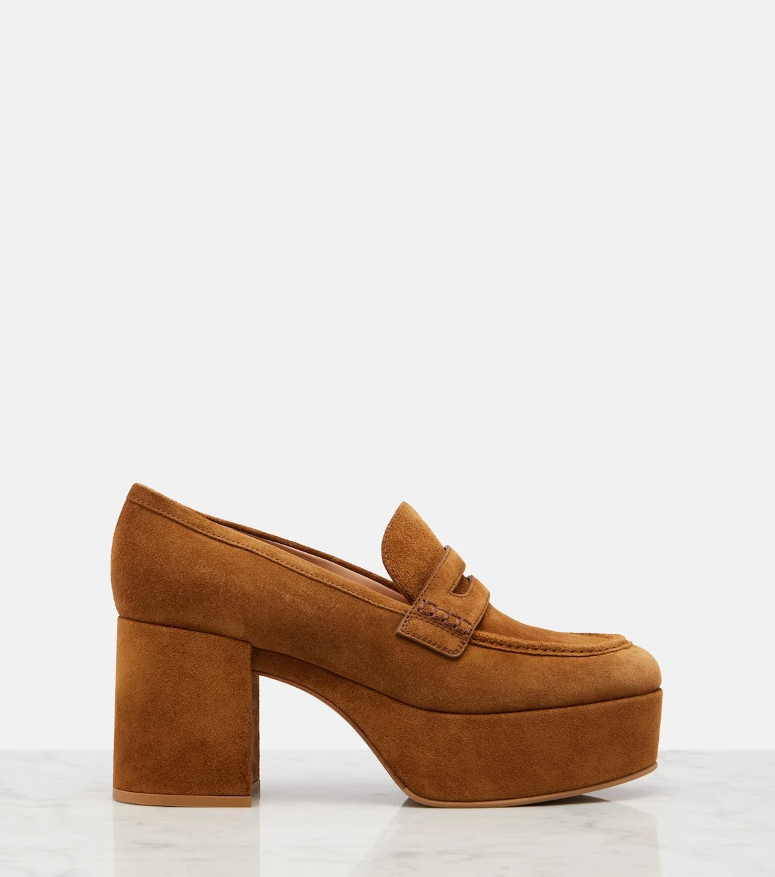Gianvito Rossi - Jenna suede loafer pumps