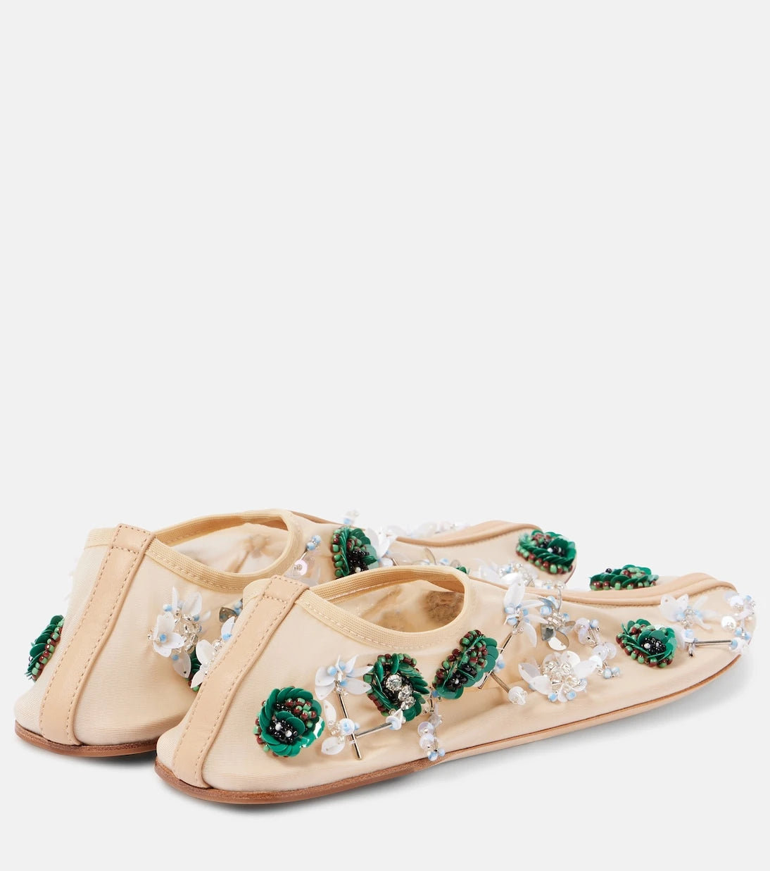 Christopher Esber - Embla embellished mesh ballet flats