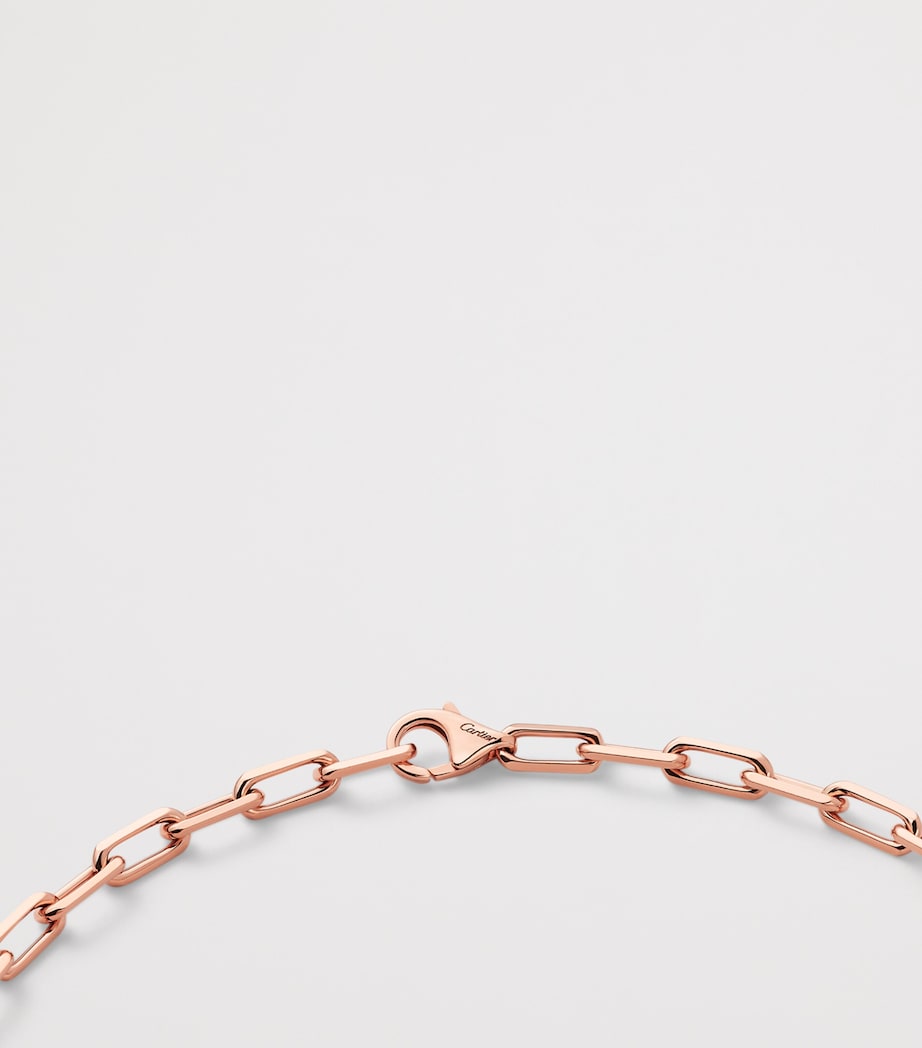Small Rose Gold Santos de Cartier Long Chain Necklace