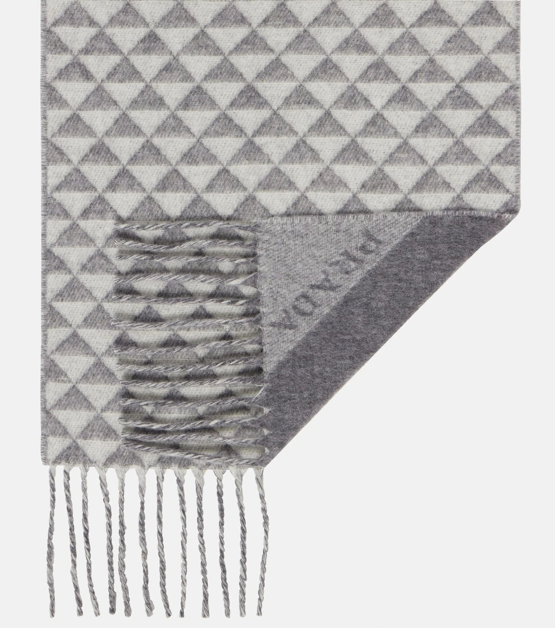 Prada - Logo wool and cashmere jacquard scarf