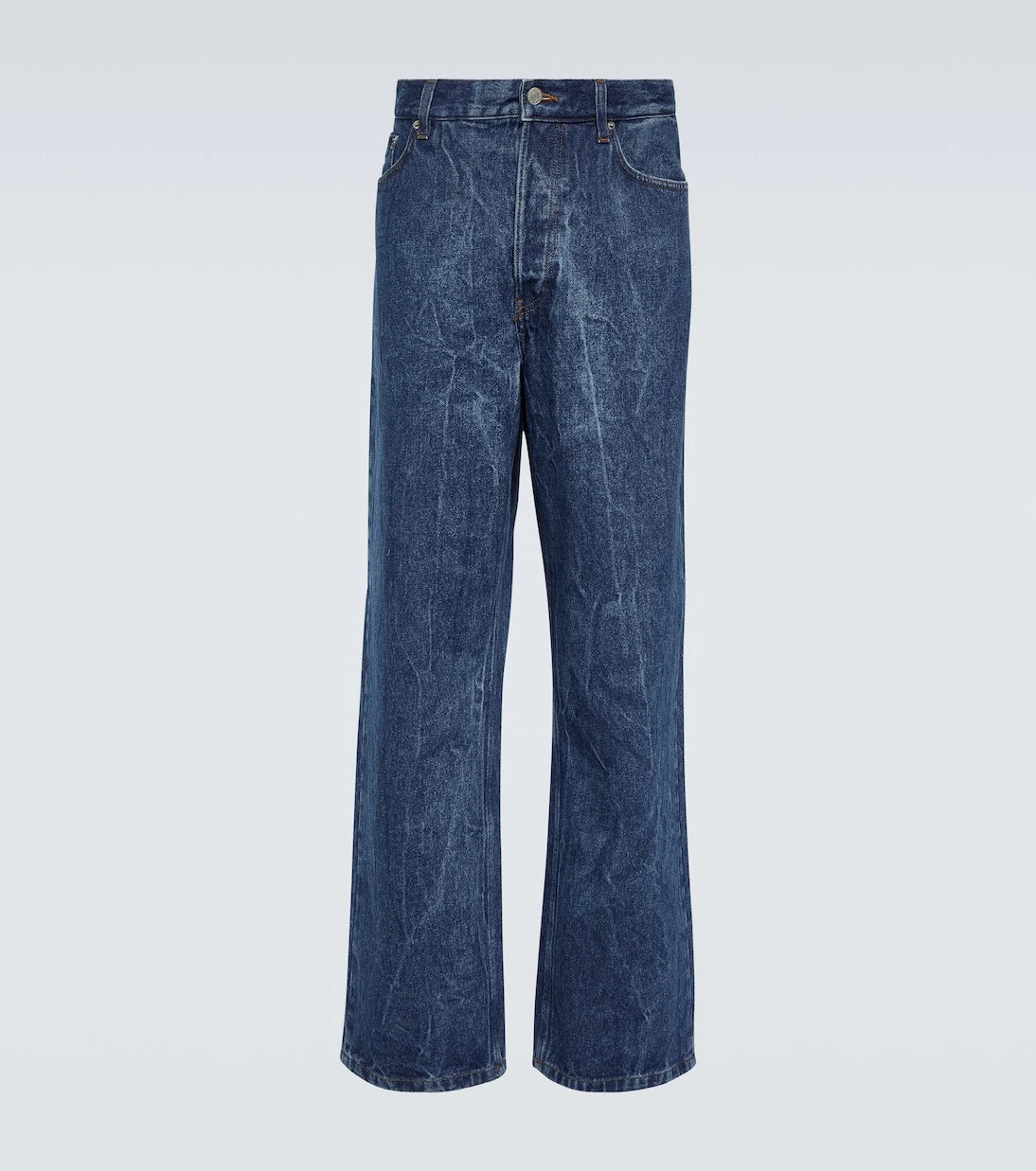 Dries Van Noten - Marble-wash wide-leg jeans