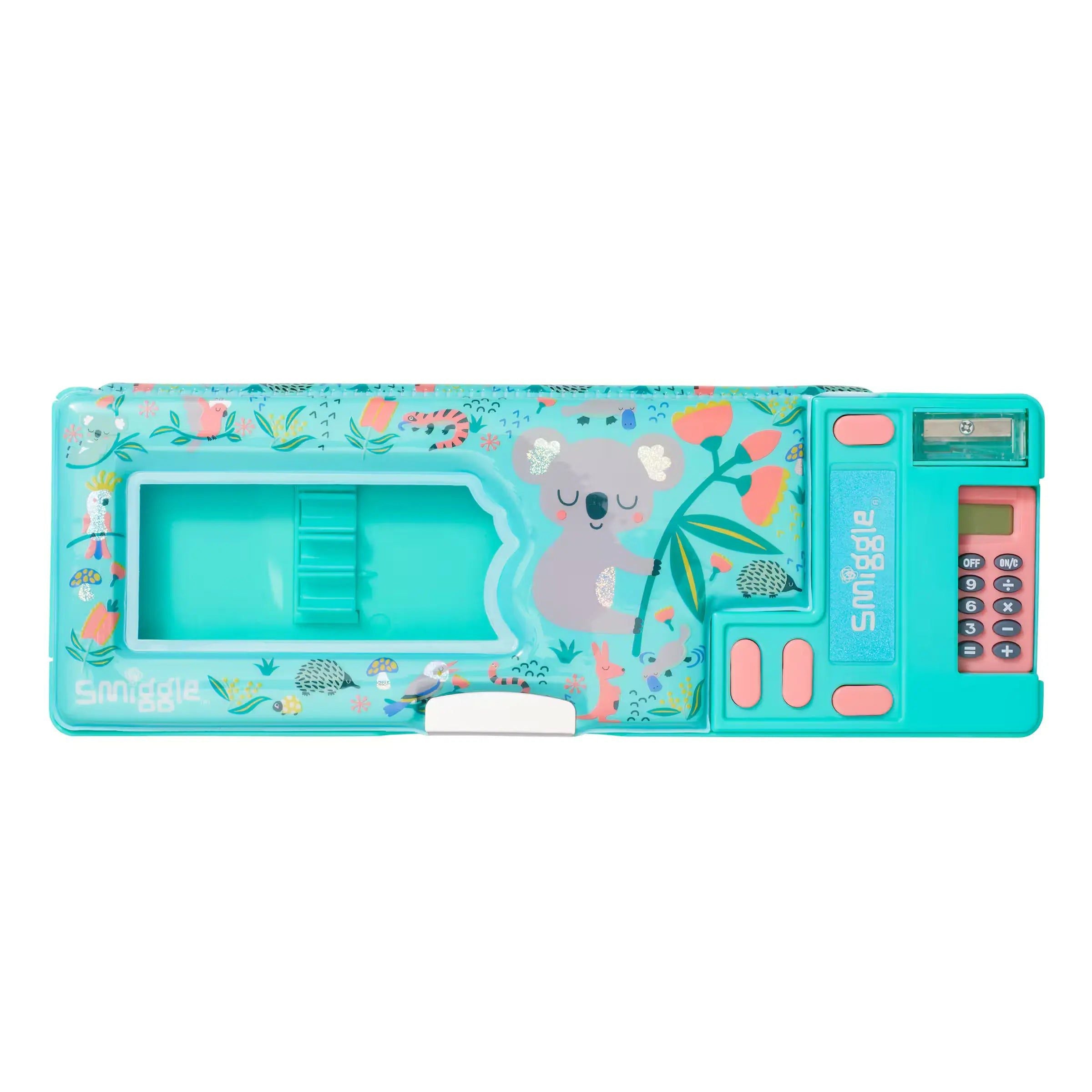 Smiggle - Hi There Pop Out Automatic Pencil Case with Calculator
