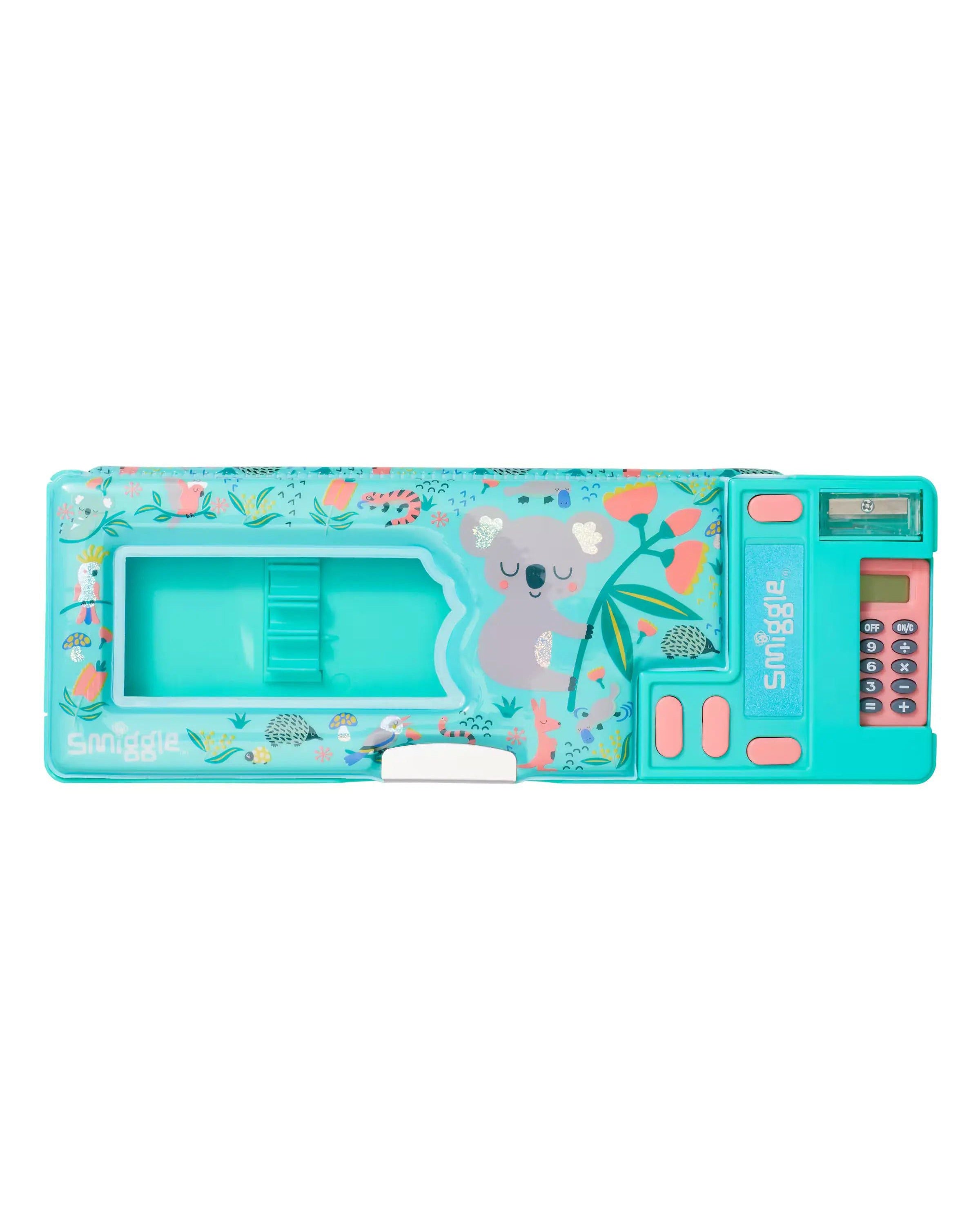 Smiggle - Hi There Pop Out Automatic Pencil Case with Calculator
