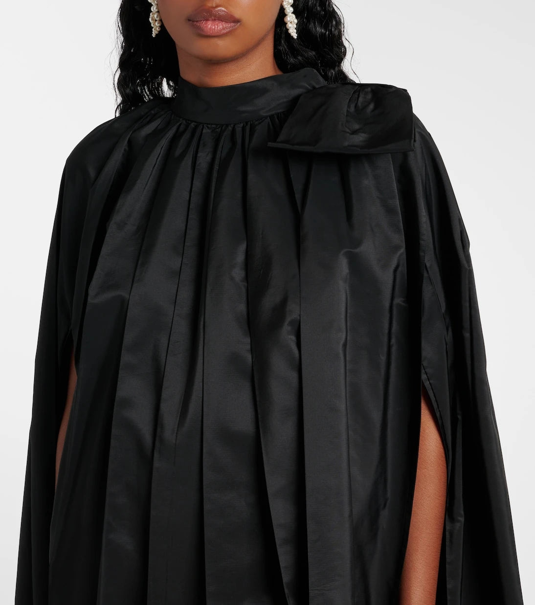 Simone Rocha - Caped pleated taffeta minidress