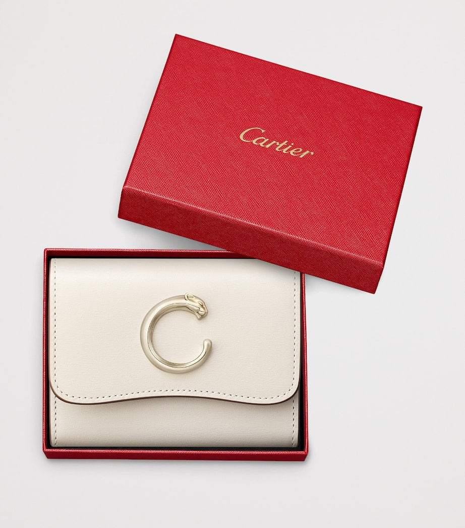 White Mini Panthère de Cartier Wallet