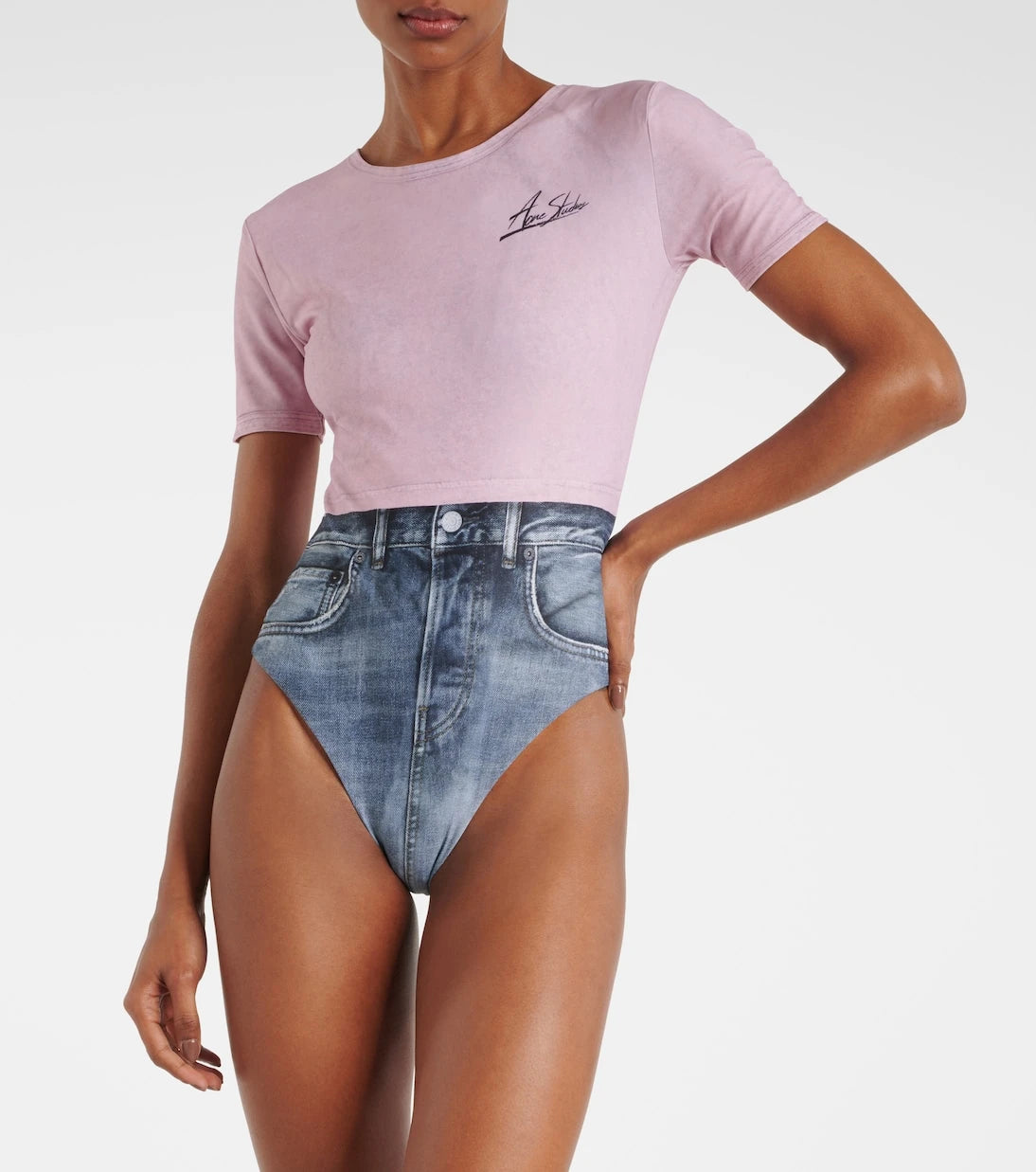 Acne Studios - Etee printed rashguard swimsuit