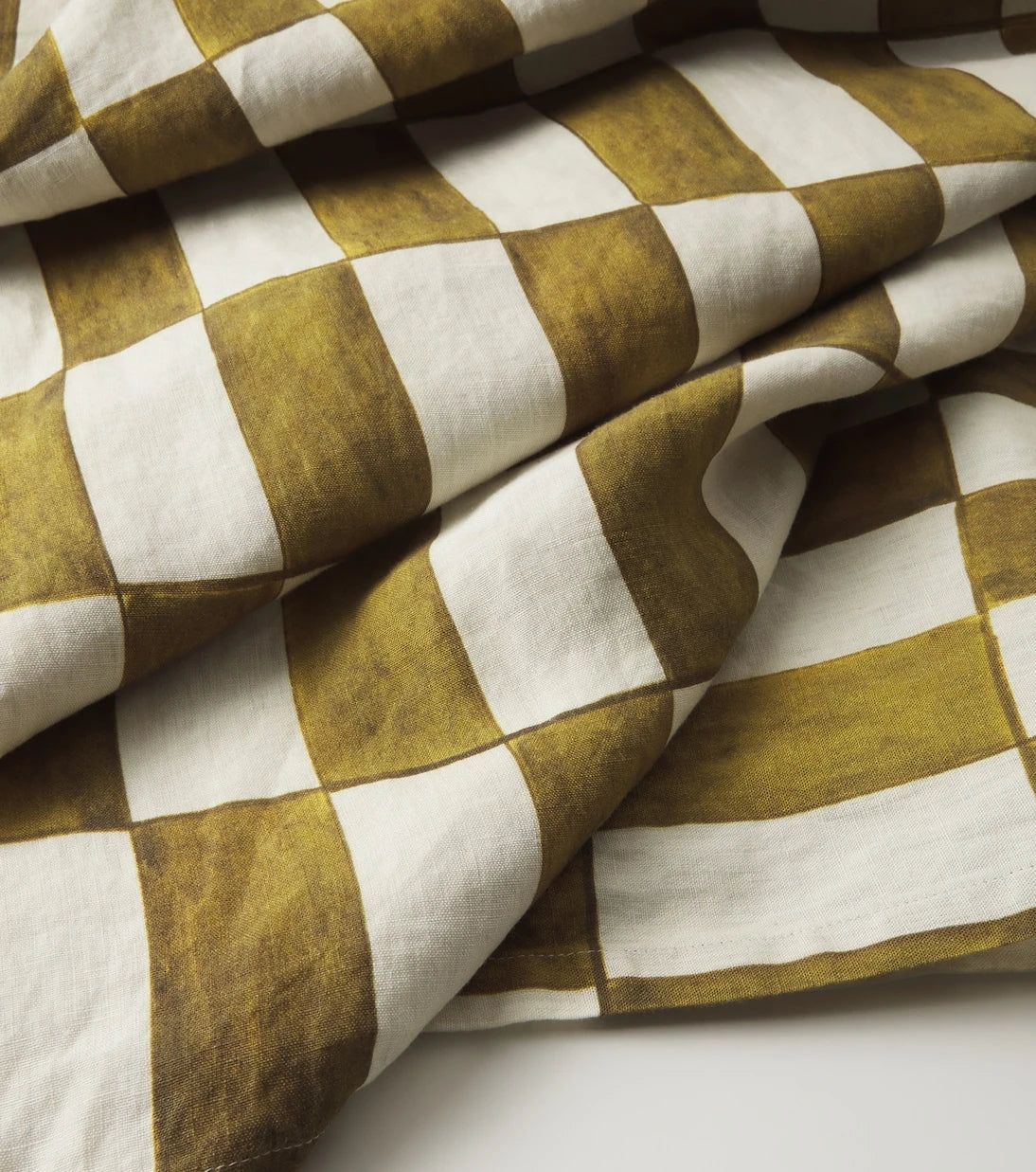 Once Milano - Checked linen tablecloth