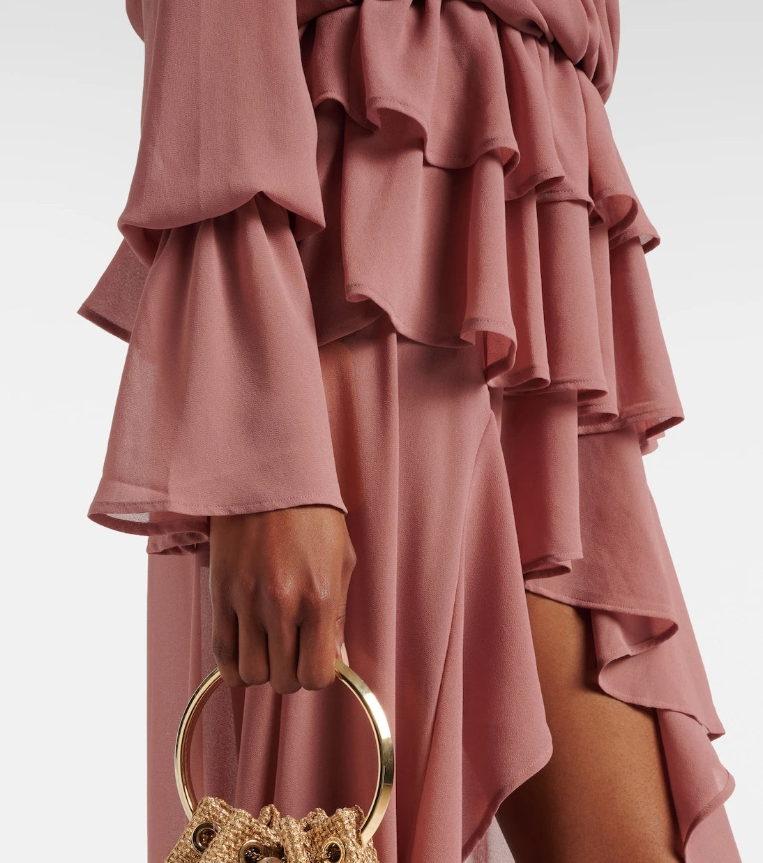 Bananhot - Giselle asymmetric tiered maxi dress