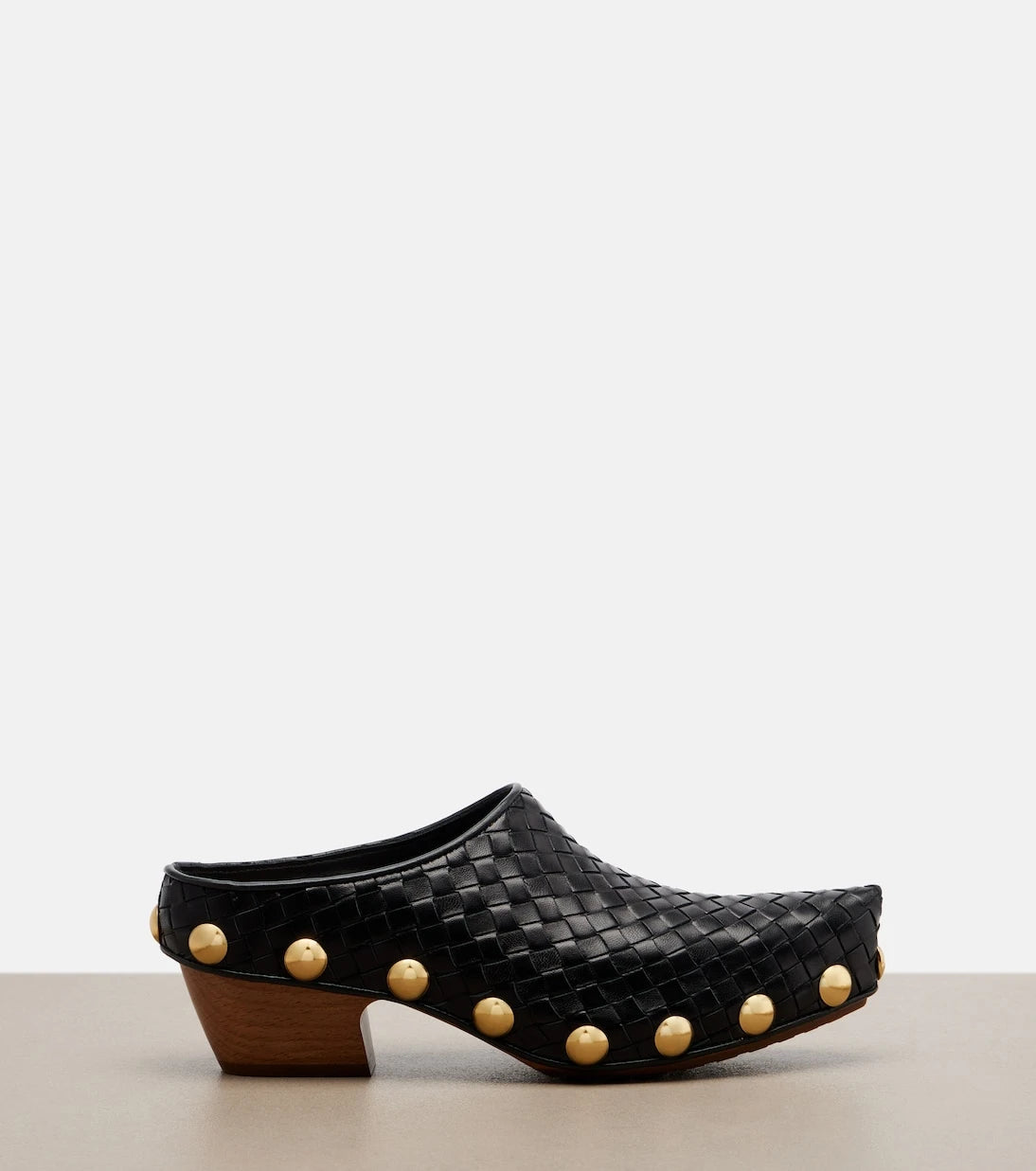 Bottega Veneta - Gondola Intrecciato studded leather clogs