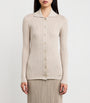 Kiton Beige Wool-Blend Shimmer Cardigan