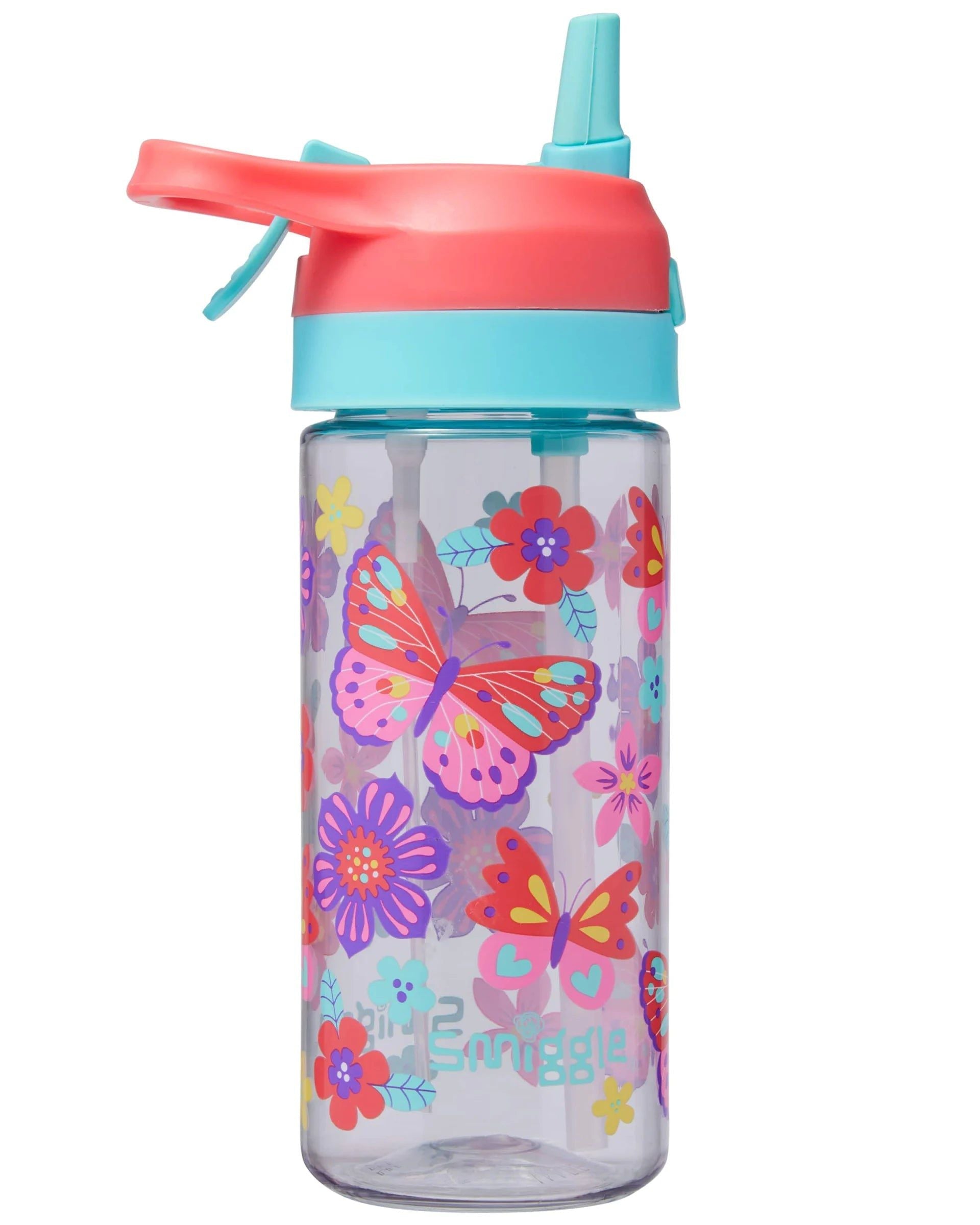 Smiggle - Hali Junior Water Spray Automatic Straw 440ML Water Bottle