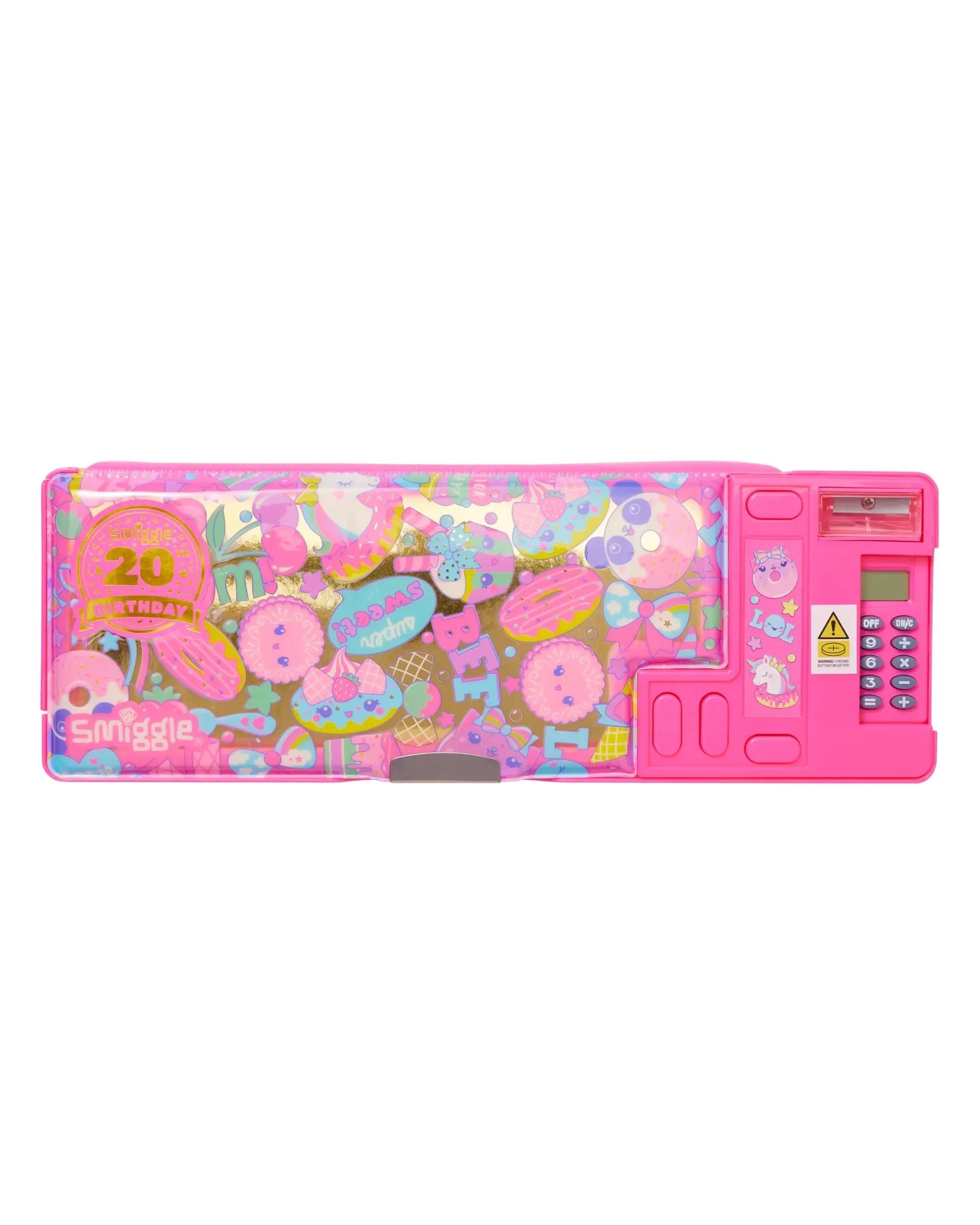 Smiggle - 20th Birthday Automatic Pencil Case with Calculator