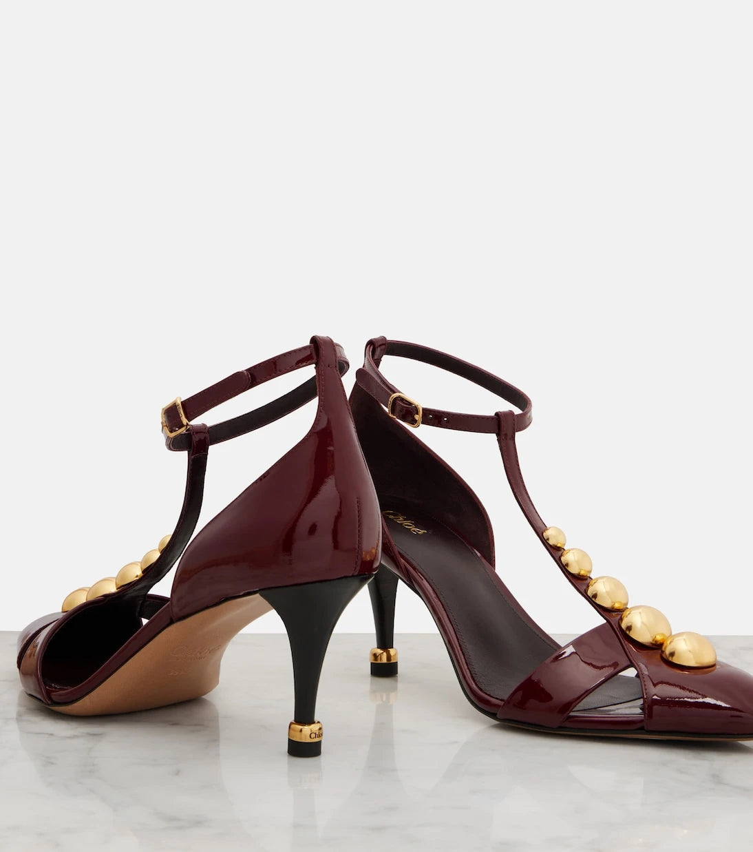 Chloé - Cleia 70 zımbalı rugan stiletto ayakkabılar