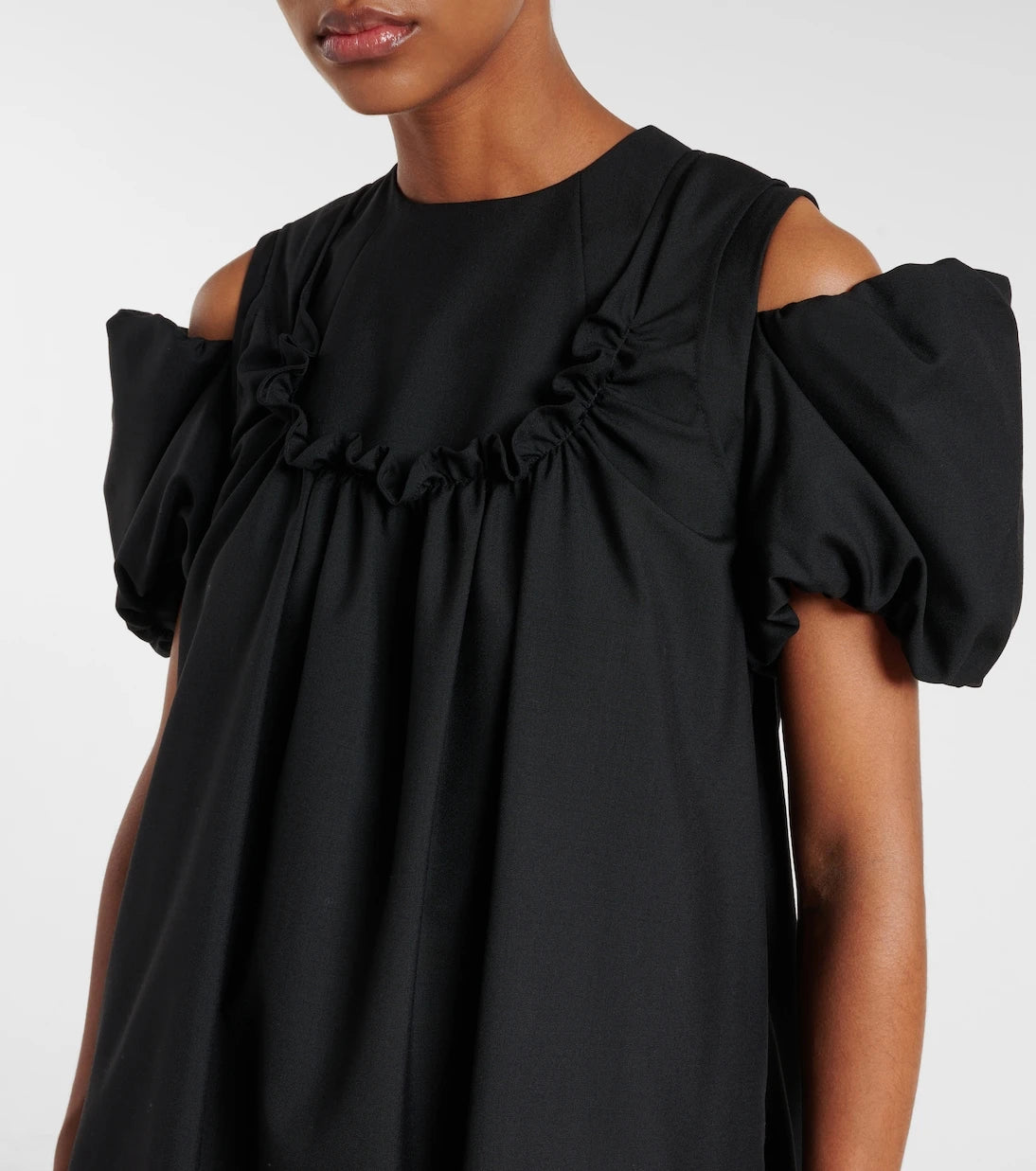 Noir Kei Ninomiya - Cutout wool midi dress
