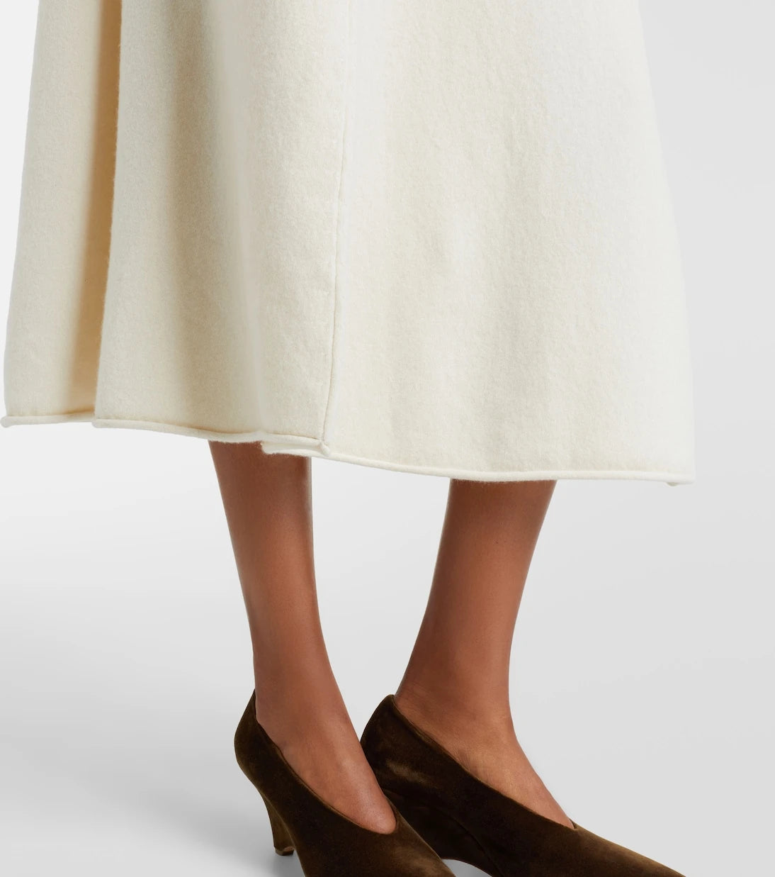 Extreme Cashmere - N°388 Ease cashmere-blend midi skirt