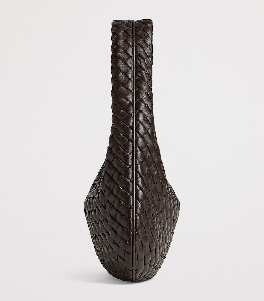 Small Intrecciato Leather Veneta Shoulder Bag