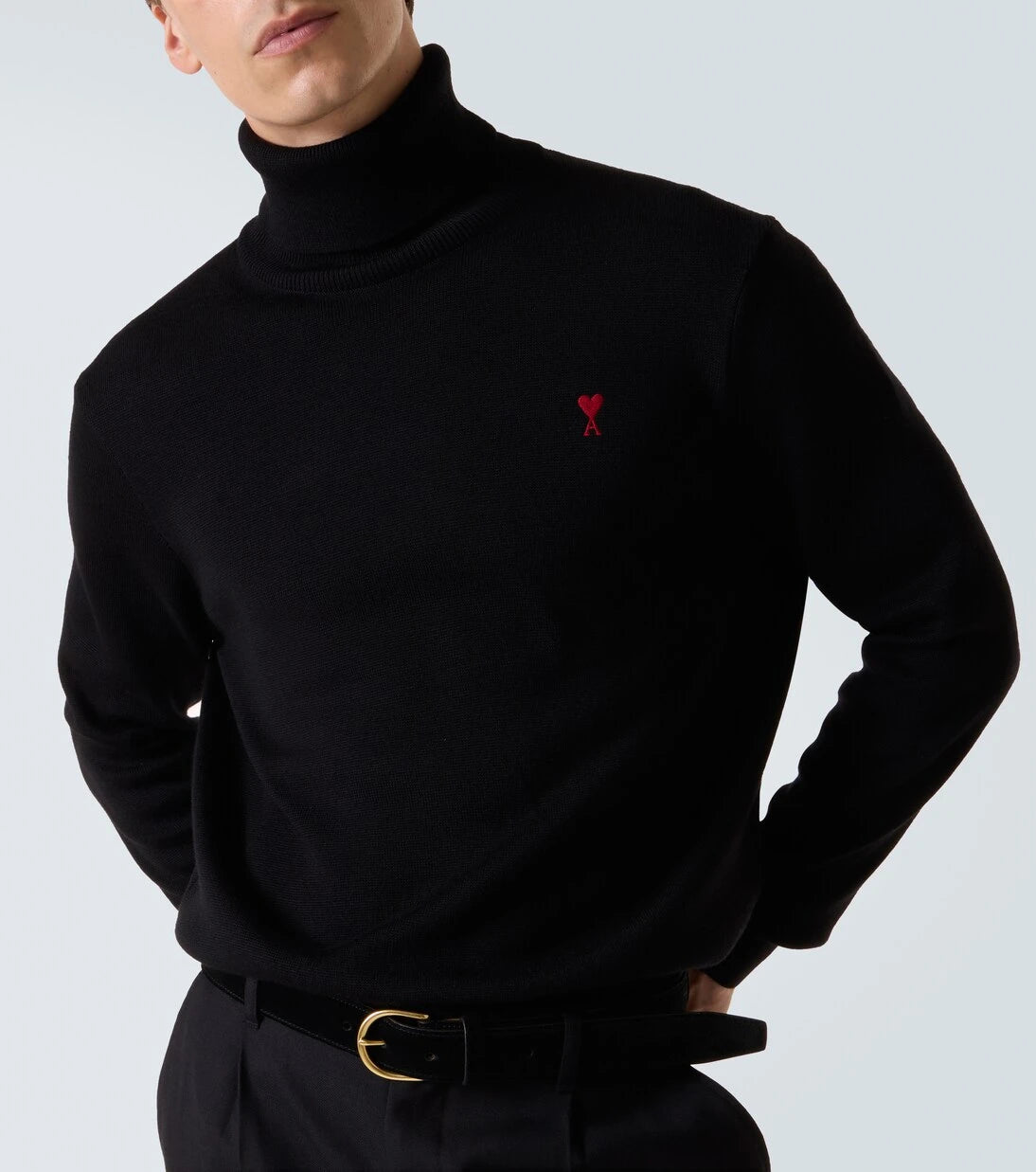 Ami Paris - Ami de Cœur wool turtleneck sweater