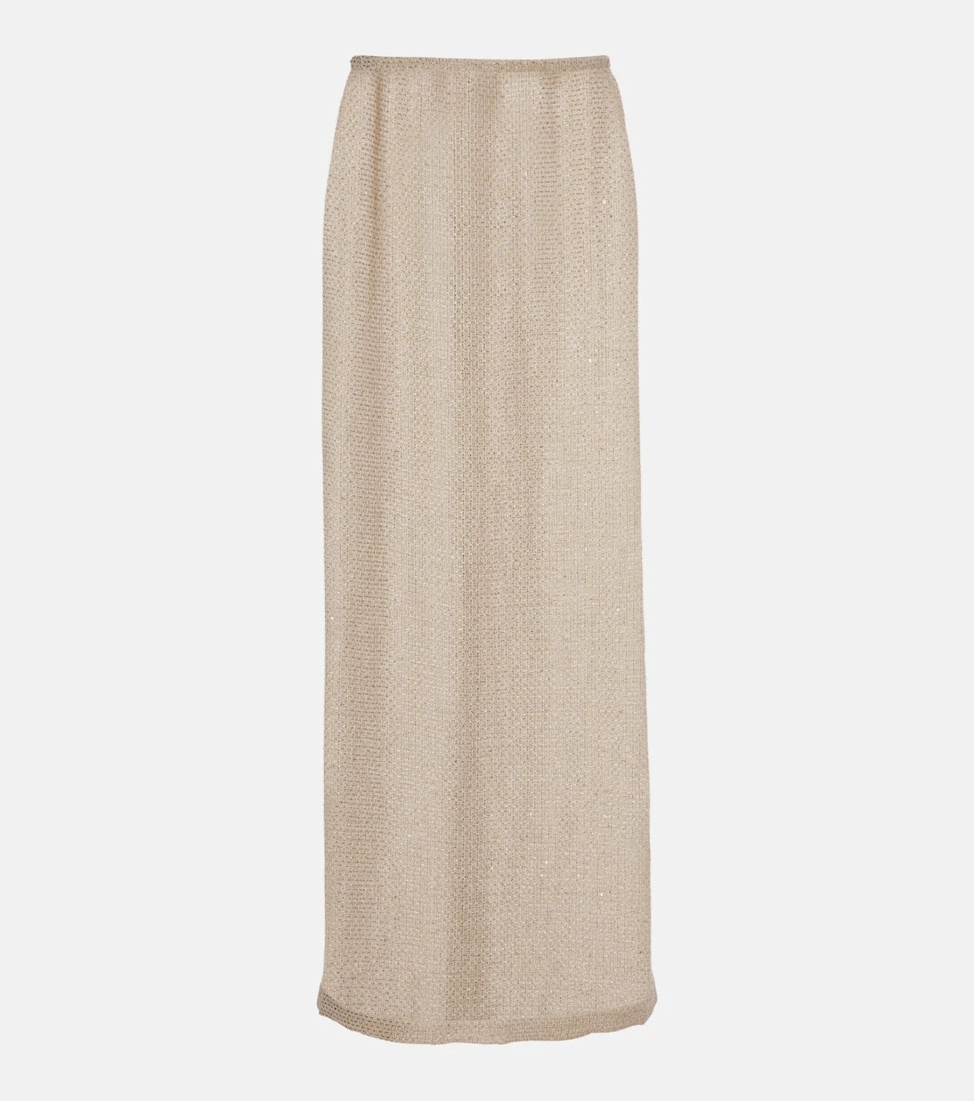 Leset - Stella sequined linen-blend maxi skirt