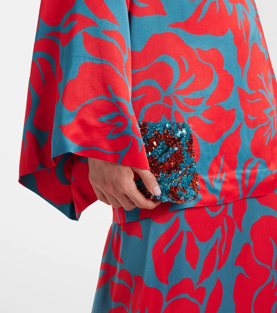 Dries Van Noten - Charli printed satin top