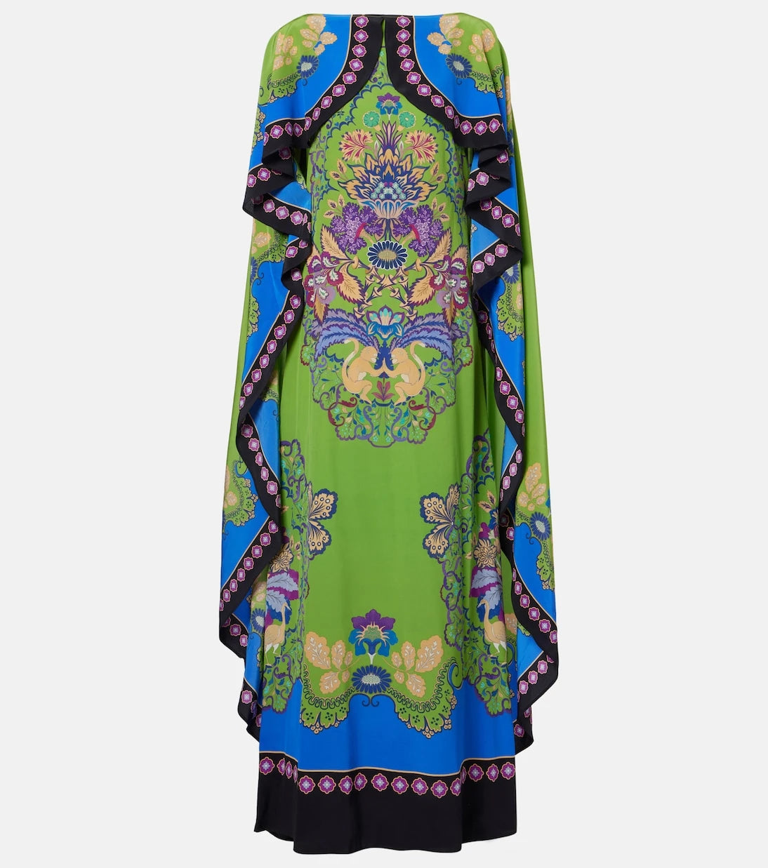 La DoubleJ - Magic printed caped silk maxi dress
