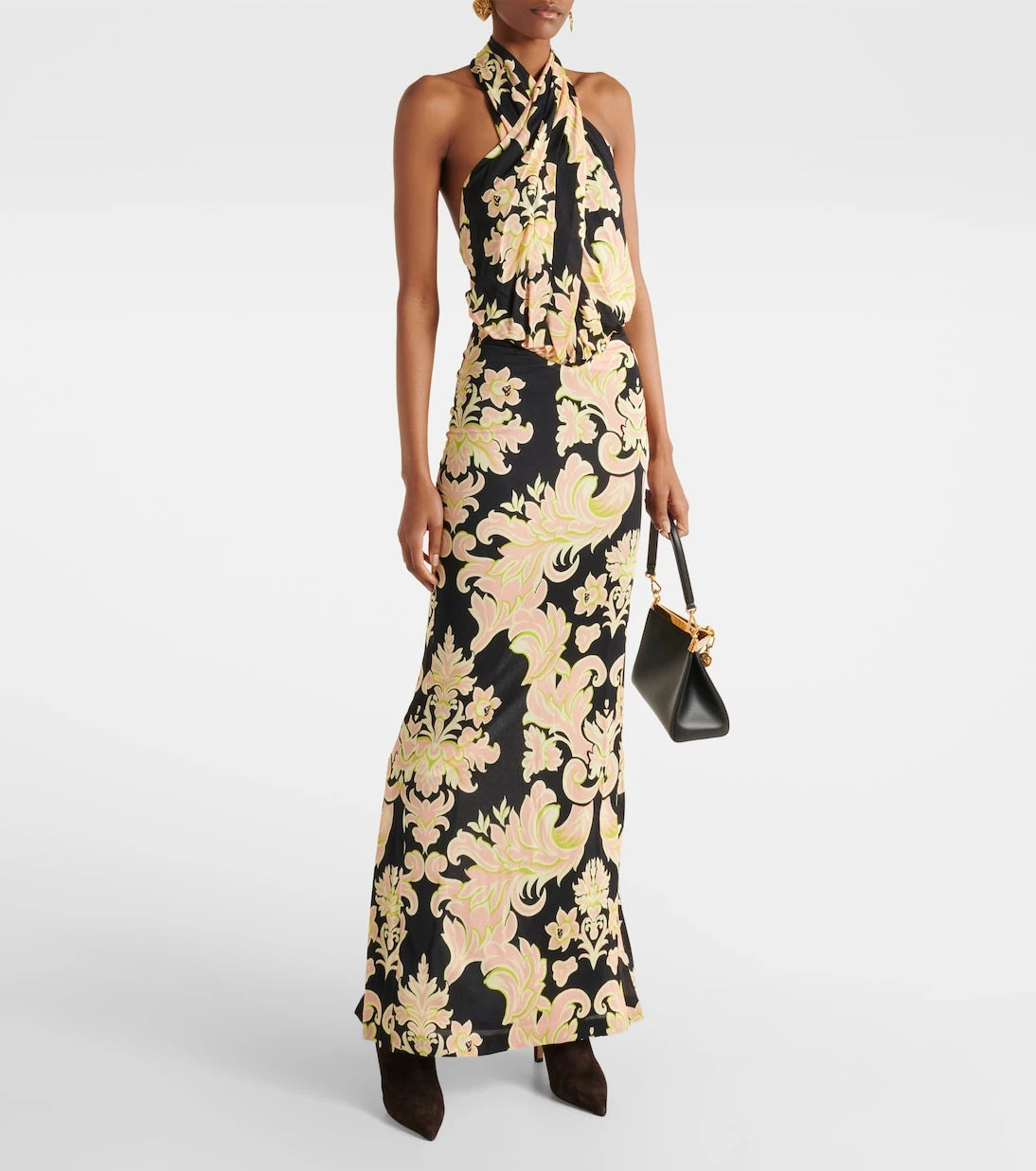 Etro - Halterneck printed maxi dress